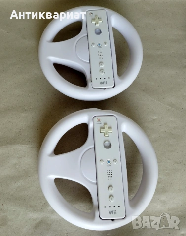 2 броя оригинални джойстик + волан за Nintendo Wii, снимка 5 - Аксесоари - 53443359