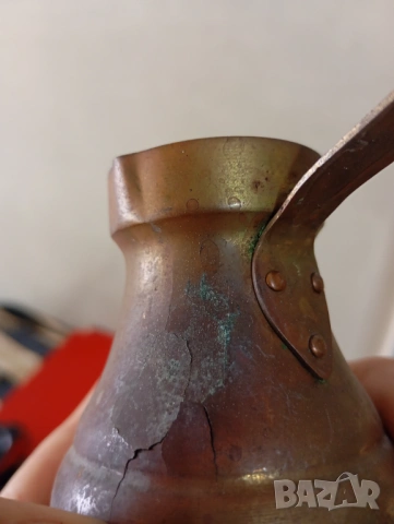 старо медно джезве за декорация, снимка 4 - Други ценни предмети - 54038193
