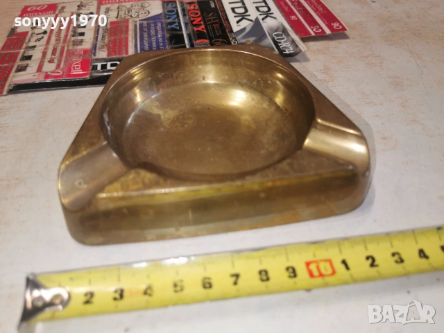 МАСИВЕН ПЕПЕЛНИК-МЕД/МЕСИНГ 2303261700LCHERY1, снимка 4 - Антикварни и старинни предмети - 53948859