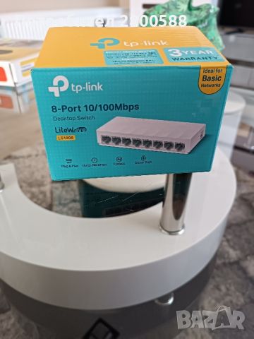 TP-LINK 8 Портов Switch / Комутатор / Суич - LS1008 - 8 Ports, снимка 1 - Суичове - 45099491