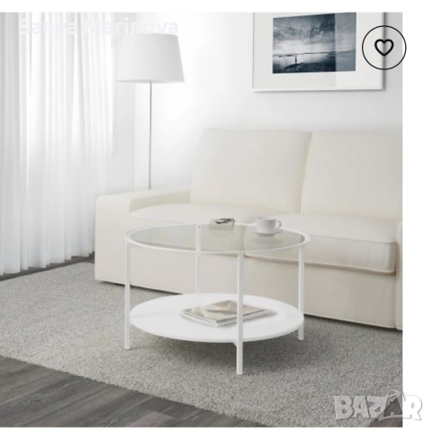 кафе масичка с бял плот