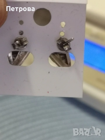 Нежни сребърни обици. , снимка 3 - Обеци - 53963984