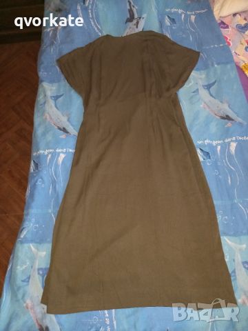 Тъмнозелена рокля , снимка 4 - Рокли - 46430506