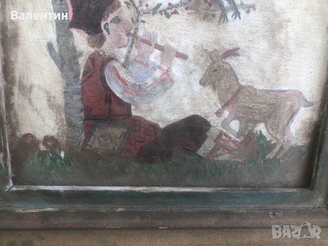 Картина "козар с коза'', снимка 5 - Декорация за дома - 45703830