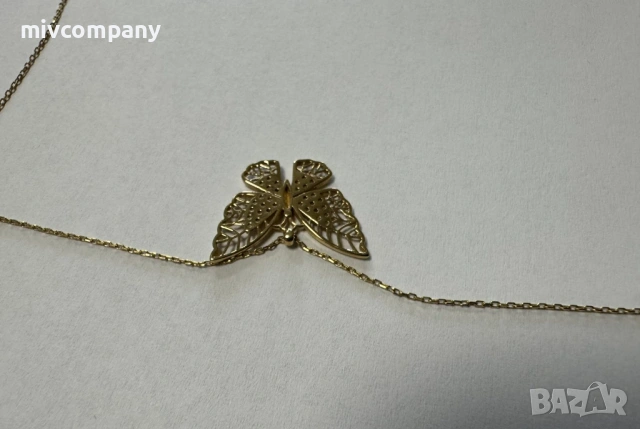 Златно колие с Висулка 2.02гр 45см, снимка 5 - Колиета, медальони, синджири - 53692206