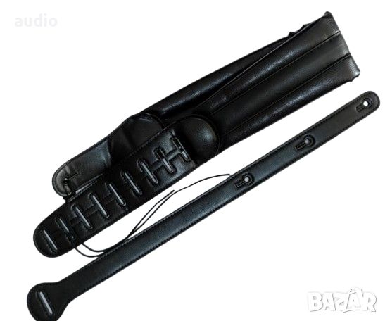 Колан за китара черен, кожен, снимка 1 - Струнни инструменти - 41225664