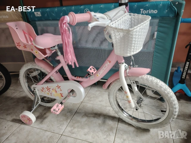 🎀 Детски велосипед Dech 16” – Розова мечта за малката ви принцеса! 🎀, снимка 9 - Детски велосипеди, триколки и коли - 50666596