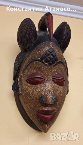 Стара дървена маска от племето Пуно, снимка 4 - Антикварни и старинни предмети - 52851012