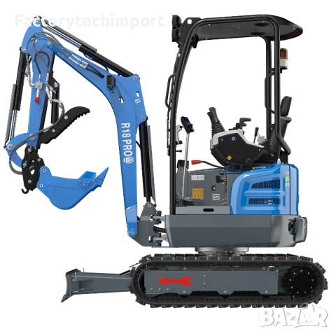 Мини багер RIPPA R18 PRO – KUBOTA (3 цилиндъра) | 1.8т. | 2.42 м копаене | навес |, снимка 7 - Индустриална техника - 52720089