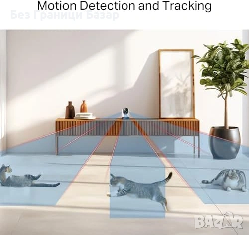 Нова MERCUSYS MC230 3K 5MP WiFi камера 360° AI нощно виждане за дом, снимка 8 - IP камери - 53035487