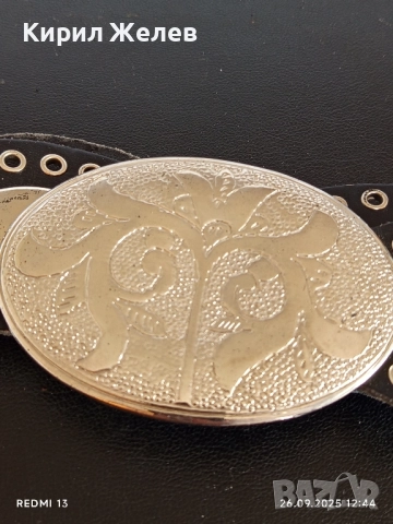 Кожен колан с капси и красива катарама тока 31156, снимка 8 - Колани - 51845515