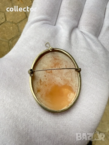 Стара сребърнa брошка / висулка - "Камея".   №7634, снимка 5 - Колиета, медальони, синджири - 52500791