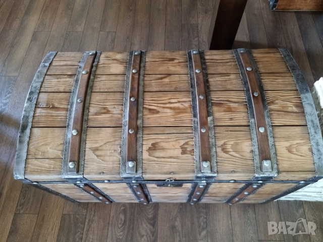 Стар дървен сандък/ракла/скрин, снимка 5 - Антикварни и старинни предмети - 52441208