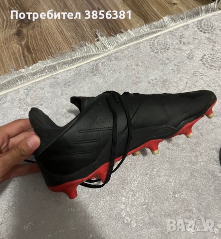 Обувки за футбол VIRALTO I FG, черно/червено, снимка 4 - Футбол - 46408429