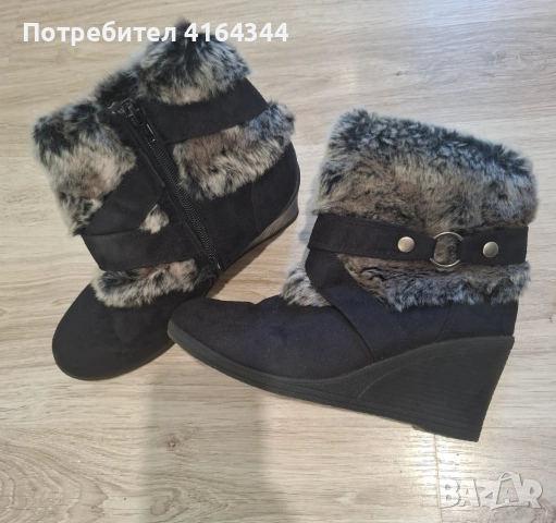 Дамски боти на платформа номер 40, снимка 3 - Дамски боти - 52666191