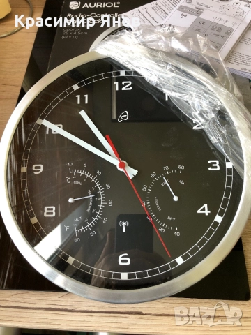 Стенен, радиосверяем часовник-нов, снимка 1