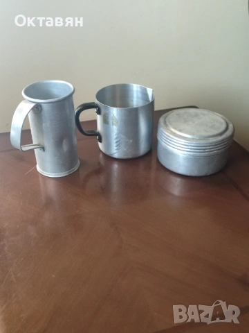 Стара алуминиева мярка, канче кутия за храна, снимка 12 - Кутии за храна - 52745721