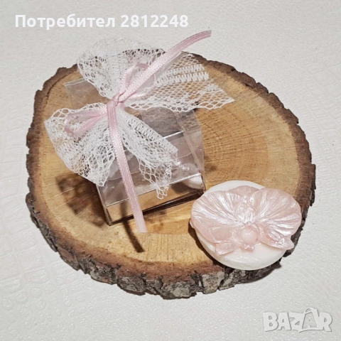 Подаръче за гости от сапун. модел “Орхидея“