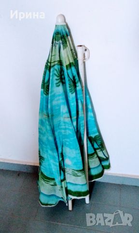 Шезлонг складной с подушкой + зонт , снимка 4 - Градински мебели, декорация  - 45964566