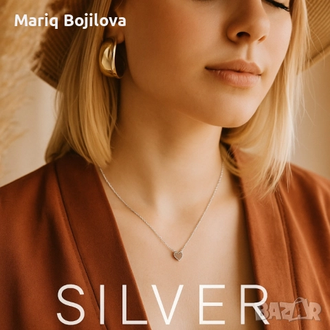 Елегантно сребърно колие с висулка – универсален аксесоар за всякакви поводи, снимка 4 - Колиета, медальони, синджири - 51519865