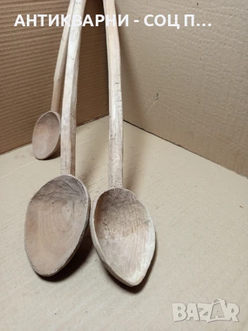 Комплект Стари Ръчно Изработени Големи Дървени Лъжици., снимка 4 - Антикварни и старинни предмети - 51370599