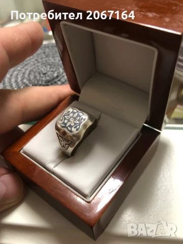 СССР сребърен пръстен Кубачи, снимка 3 - Пръстени - 50586616