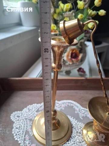 Лот свещници от месинг , снимка 5 - Антикварни и старинни предмети - 53754800