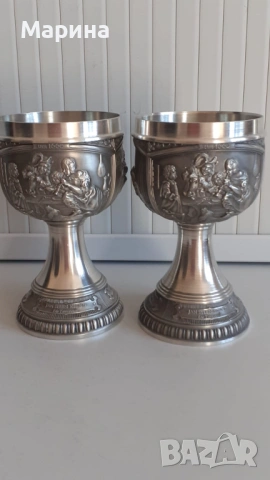 Комплект за вино "Рембрант" от калай Antik*Vintage #117, снимка 11 - Антикварни и старинни предмети - 53094668