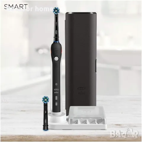 Електрическа четка за зъби Oral-B Smart 4 4500 Black Edition, Черна, 3 режима, 2 глави, Bluetooth, Т, снимка 7 - Други - 50104109