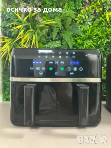 Двоен Air fryer T&G BEST COOKING 32847A0 - отделни LED дисплеи за всяка зона