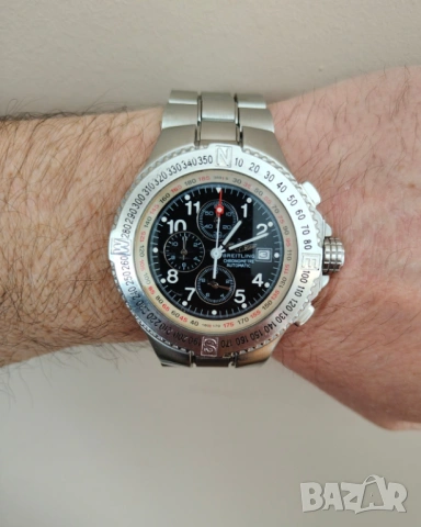 Breitling Hercules 45mm, работи перфектно, дълга верига, разменям, снимка 4 - Мъжки - 53710903