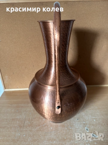 немска медна ваза, снимка 3 - Антикварни и старинни предмети - 53408490