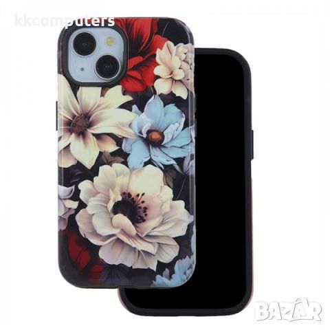 Калъф силикон Decor Garden за iPhone 15 6.1 Баркод : 3129859, снимка 1 - Калъфи, кейсове - 46766333