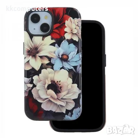 Калъф силикон Decor Garden за iPhone 15 6.1 Баркод : 3129859, снимка 1 - Калъфи, кейсове - 46899319