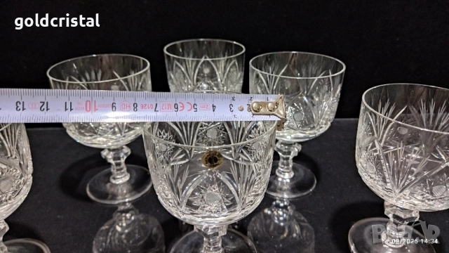 Кристални чаши , снимка 4 - Антикварни и старинни предмети - 36634427