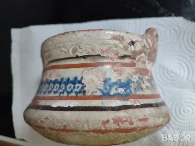 старинно керамично менче отлично състояние, снимка 3 - Антикварни и старинни предмети - 49783528