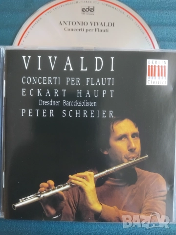Vivaldi - Concerti per flauti Eckart haupt Peter Schreier - оригинален диск класическа музика