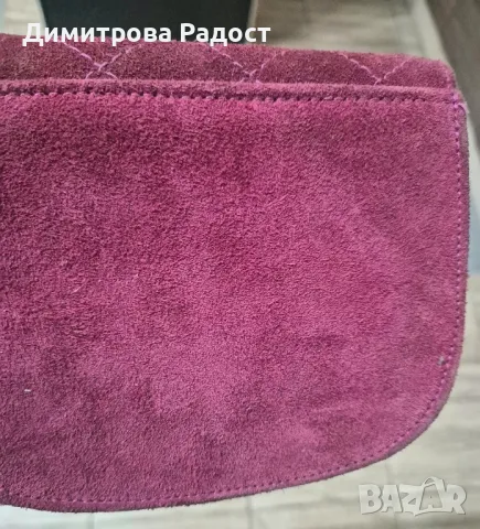 Дамска велурена чанта! Състояние използвано като ново! , снимка 5 - Чанти - 50420917