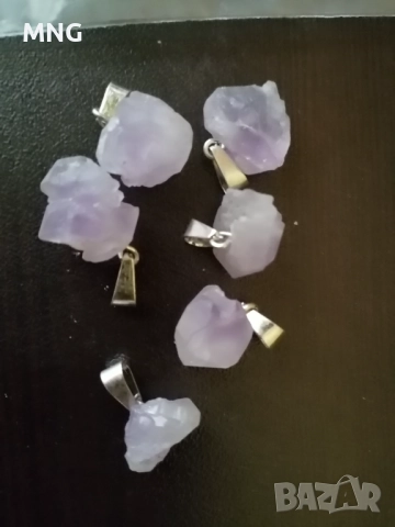 Колие с аметист, снимка 2 - Колиета, медальони, синджири - 52304386