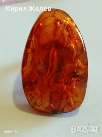 Винтидж пръстен БАЛТИЙСКИ КЕХЛИБАР перфектен стил и класа 52301, снимка 7 - Пръстени - 52547971