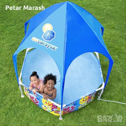 Басейн Сглобяем BESTWAY Steel Pro 183×51см с Покрив, снимка 5 - Басейни и аксесоари - 50725499