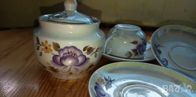 Винтидж порцеланов сервиз "Дружковка" (СССР, 1970-те) - безупречно състояние, снимка 14 - Сервизи - 53393336