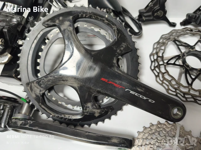 Електронен шосеен монтаж Campagnolo Super Record EPS 2x12 Disc, снимка 6 - Части за велосипеди - 51429670