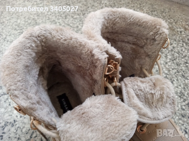 Боти бежови, размер 36, снимка 6 - Дамски боти - 51776254
