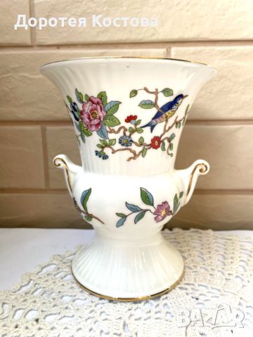AYNSLEY красива ваза от костен порцелан от Англия , снимка 3 - Антикварни и старинни предмети - 46485862