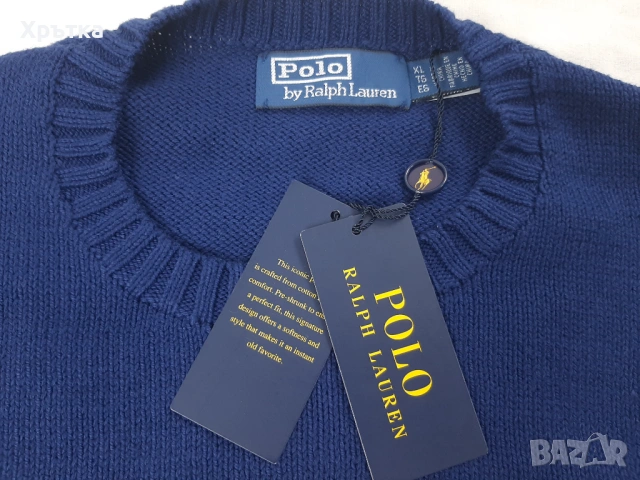 Polo Ralph Lauren Bear - Оригинален мъжки пуловер размер XL, снимка 9 - Пуловери - 53086270
