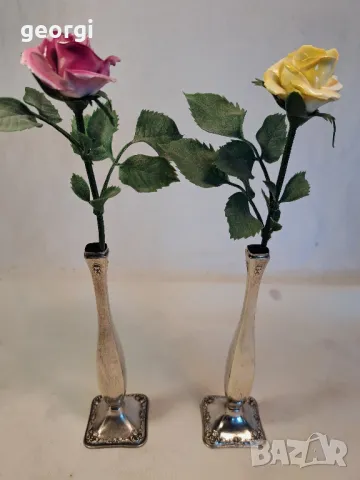 две немски сребърни вазички, снимка 16 - Вази - 49923303