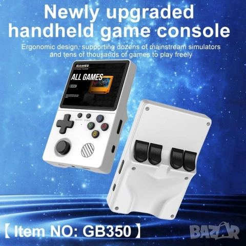 Преносима Ретро Конзола NOBES GB350 – 3.5" IPS Екран, 64GB и 21000+ Игри, снимка 2 - Други игри и конзоли - 53257537