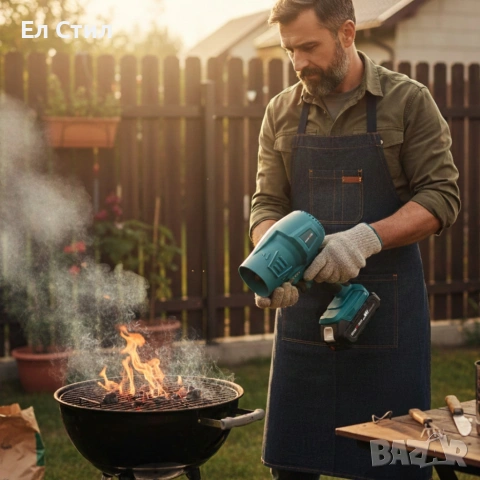 Акумулаторна турбо духалка 36V – Мощен въздушен пистолет с 2 батерии 8Ah и куфар, снимка 2 - Куфари с инструменти - 53584751