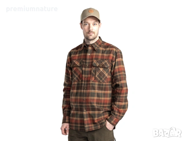 🏕️ ОФЕРТА → Pinewood / мъжка хибридна ловна риза ○, снимка 5 - Ризи - 53924926